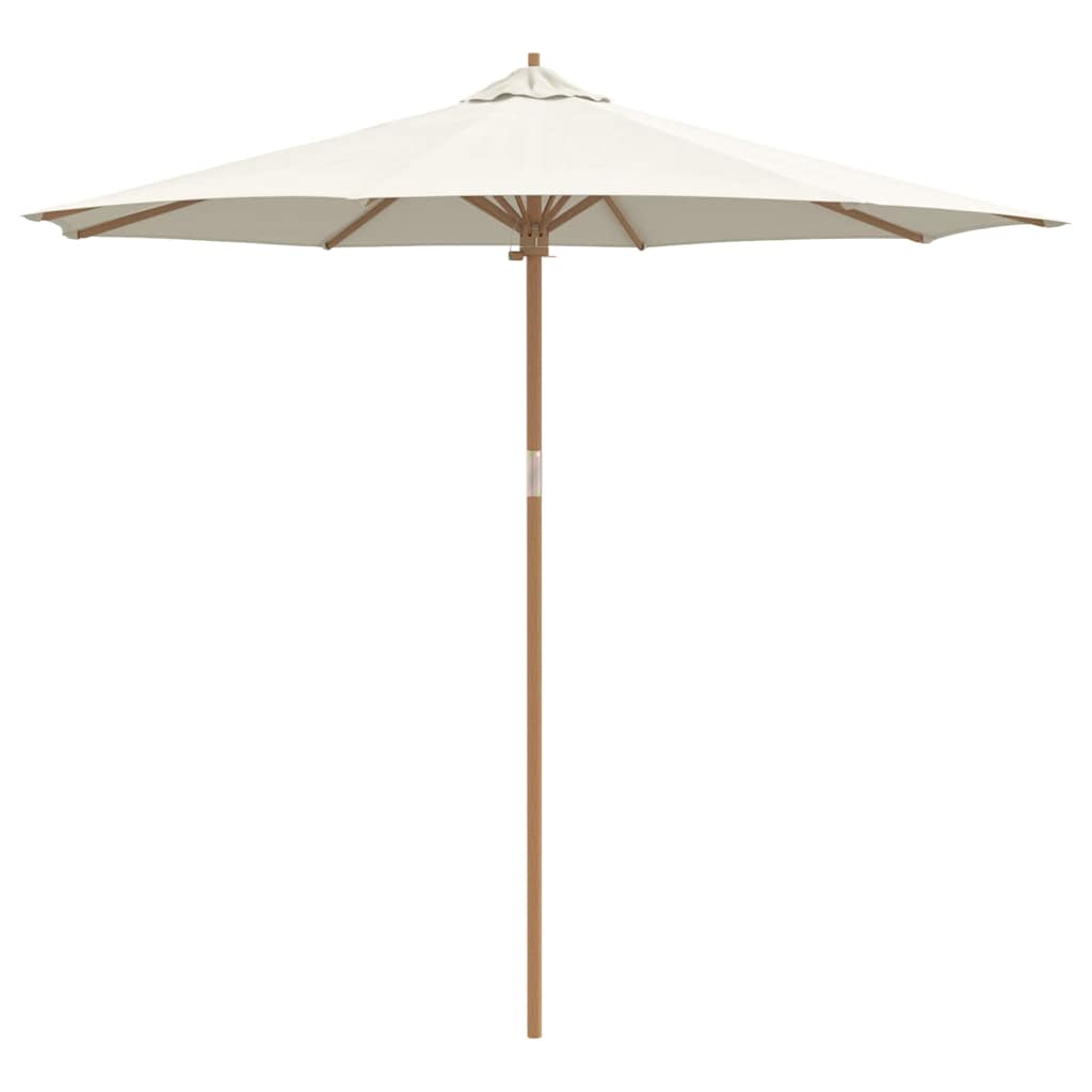 Garden Parasol Cream white 270 x 270 x 260 cm Bamboo