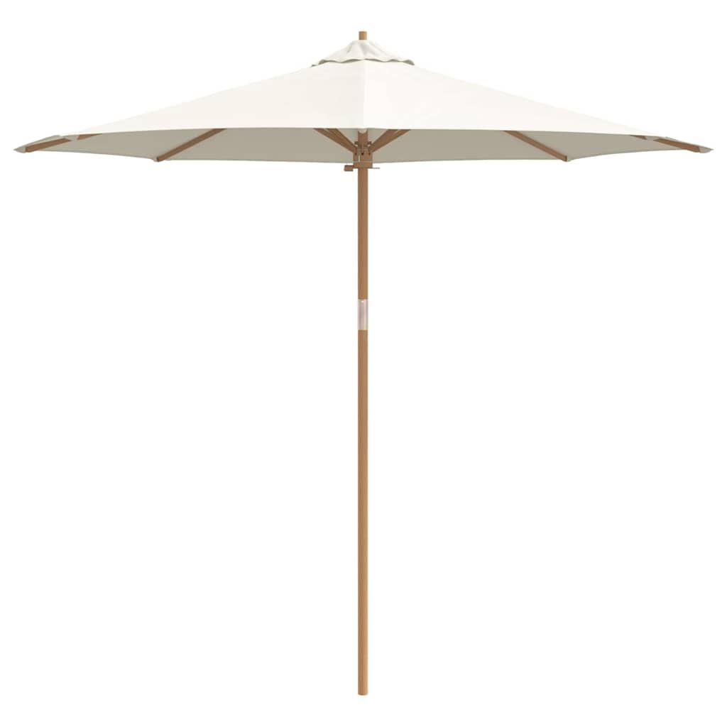 Garden Parasol Cream white 270 x 270 x 260 cm Bamboo