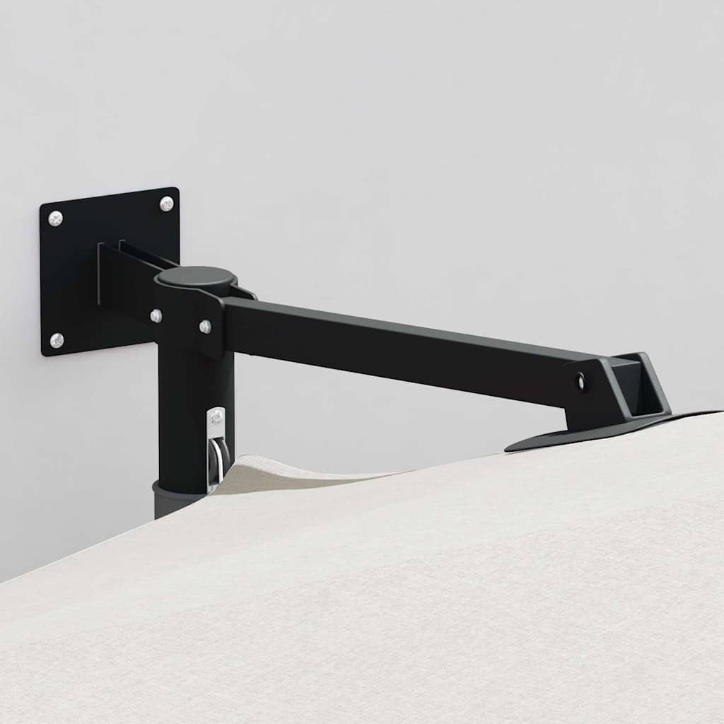 Garden Parasol Beige and Black 248 x 248 x 148 cm