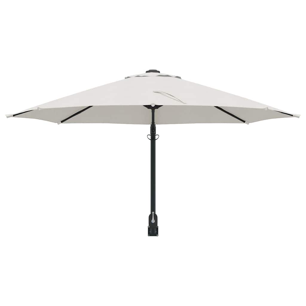 Garden Parasol Beige and Black 248 x 248 x 148 cm