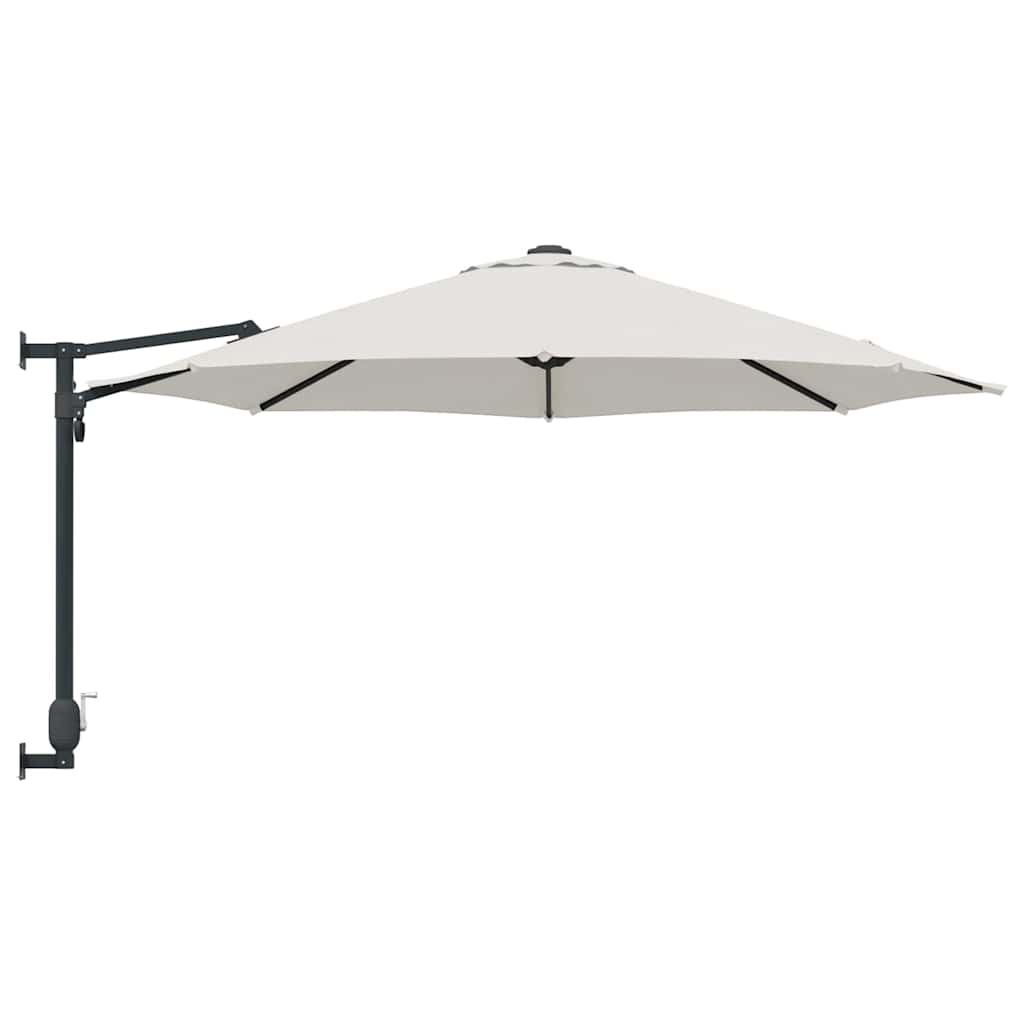 Garden Parasol Beige and Black 248 x 248 x 148 cm