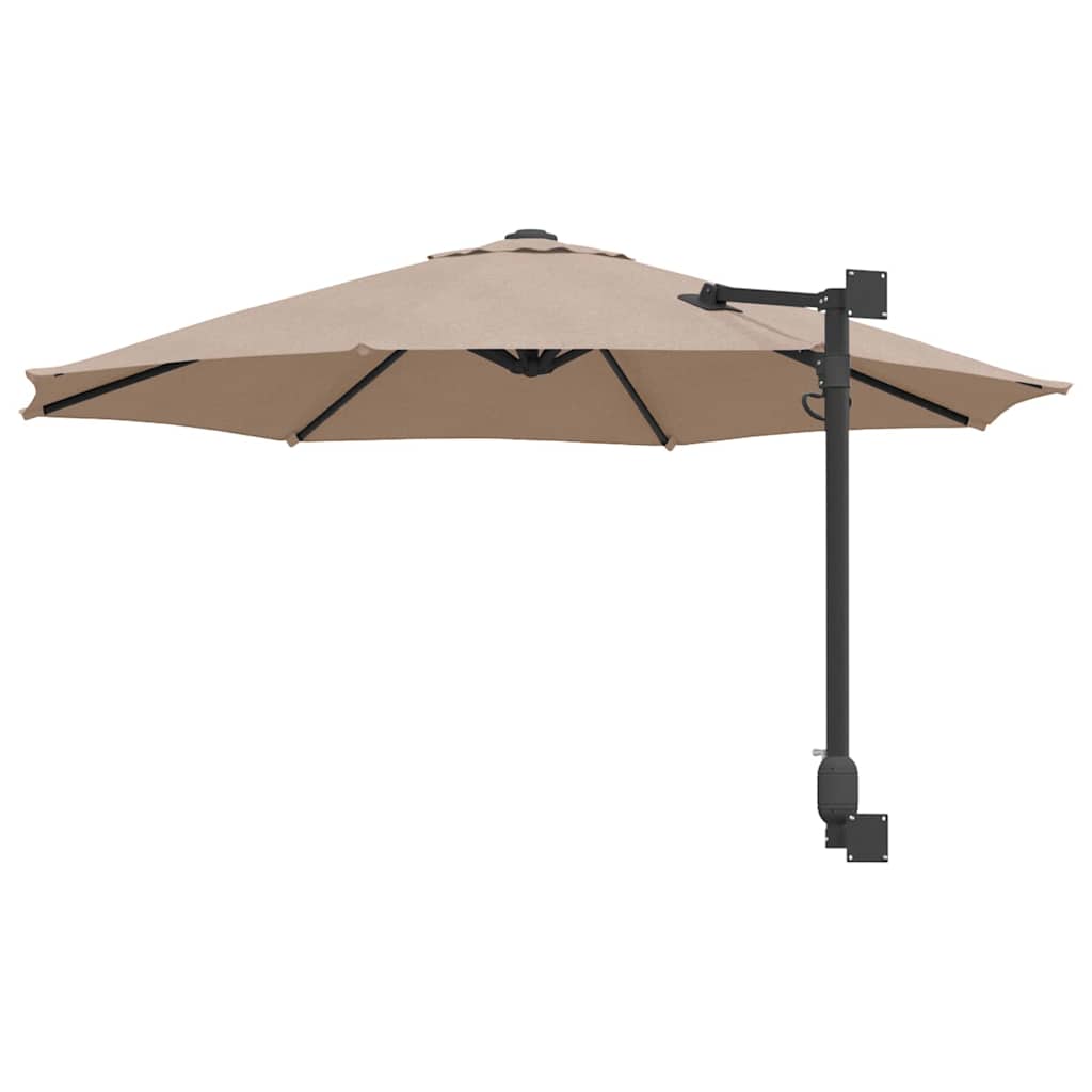 Garden Parasol Taupe and Black 248 x 248 x 148 cm