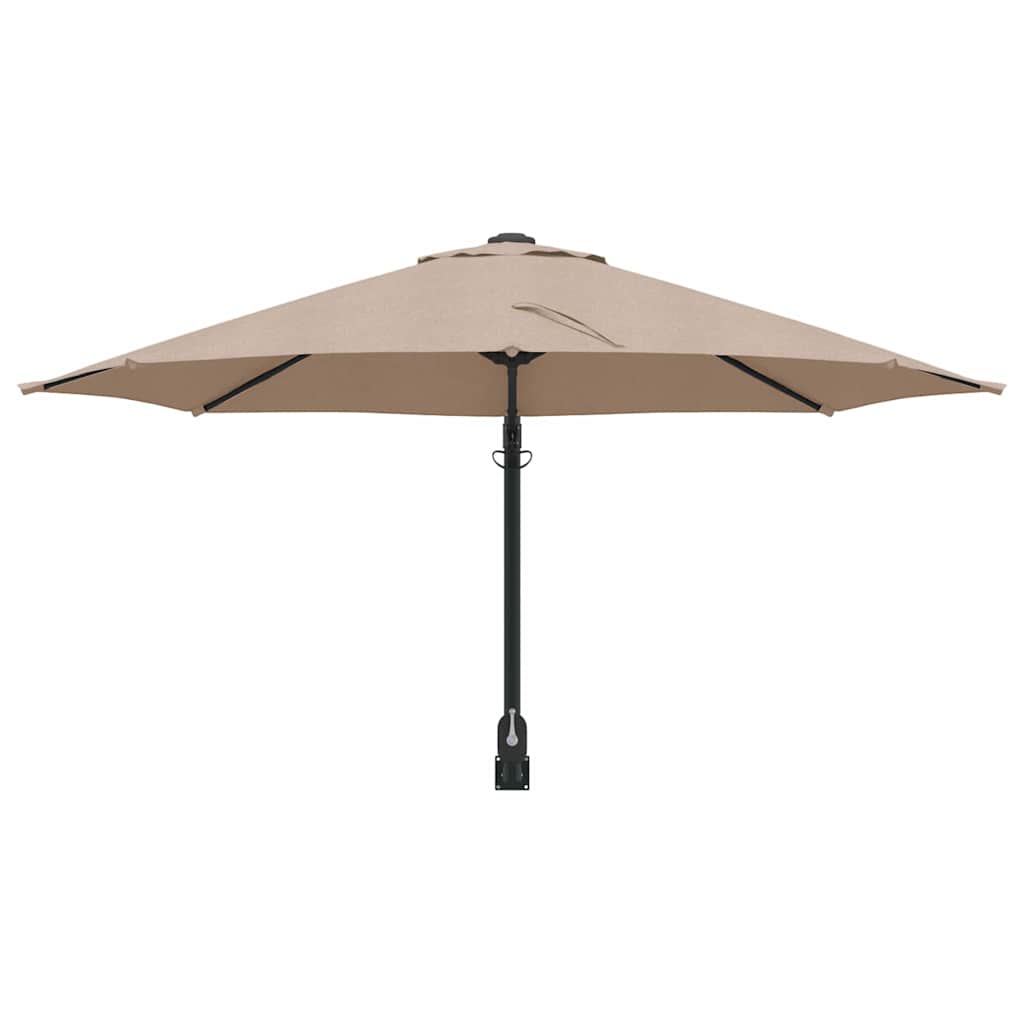 Garden Parasol Taupe and Black 248 x 248 x 148 cm