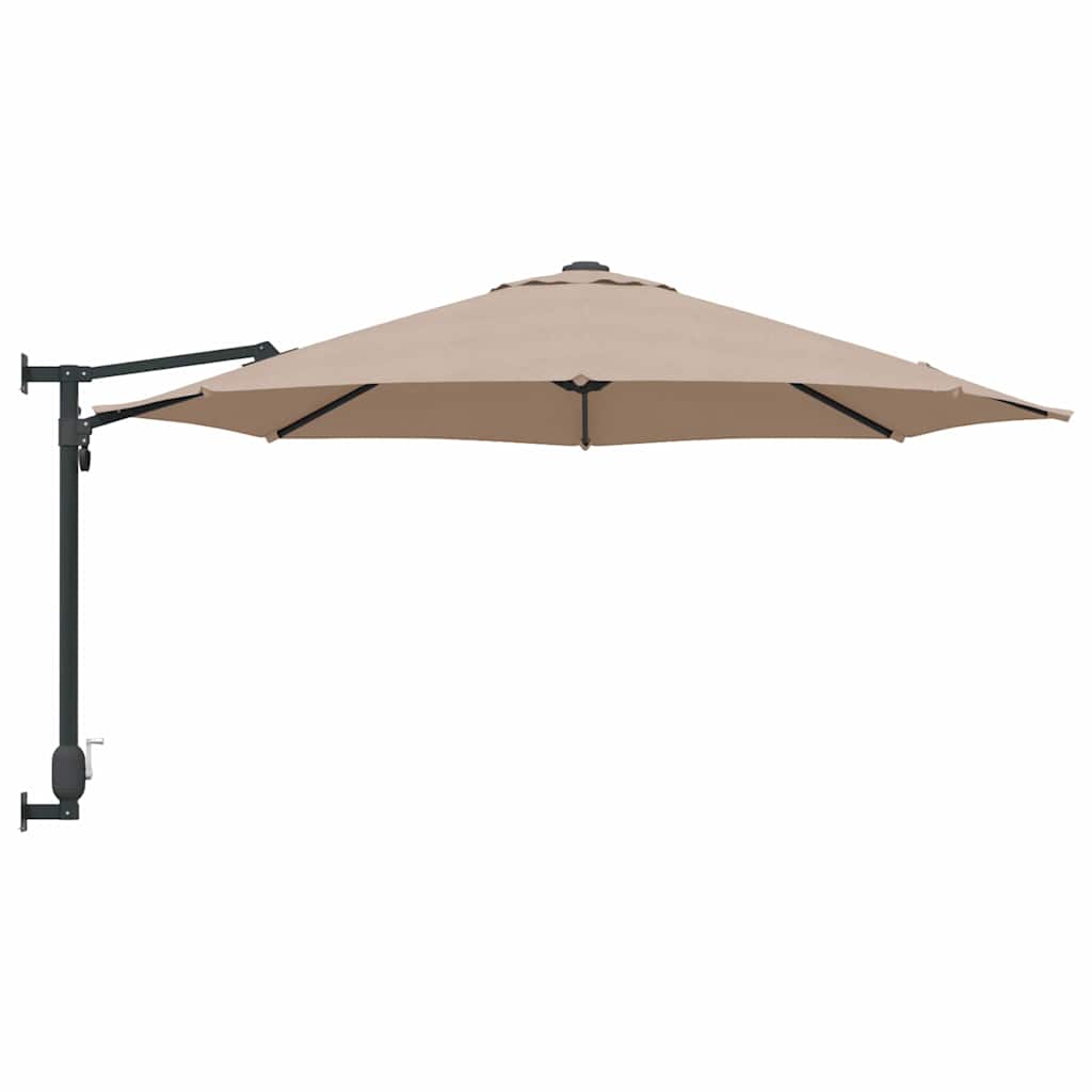 Garden Parasol Taupe and Black 248 x 248 x 148 cm