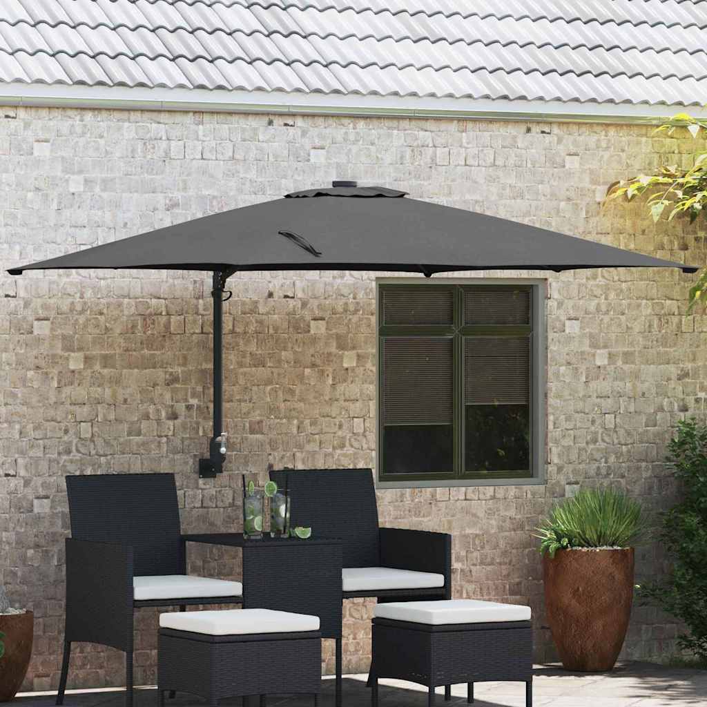 Garden Parasol Anthracite and Black 248.5 x 247.5 x 160 cm