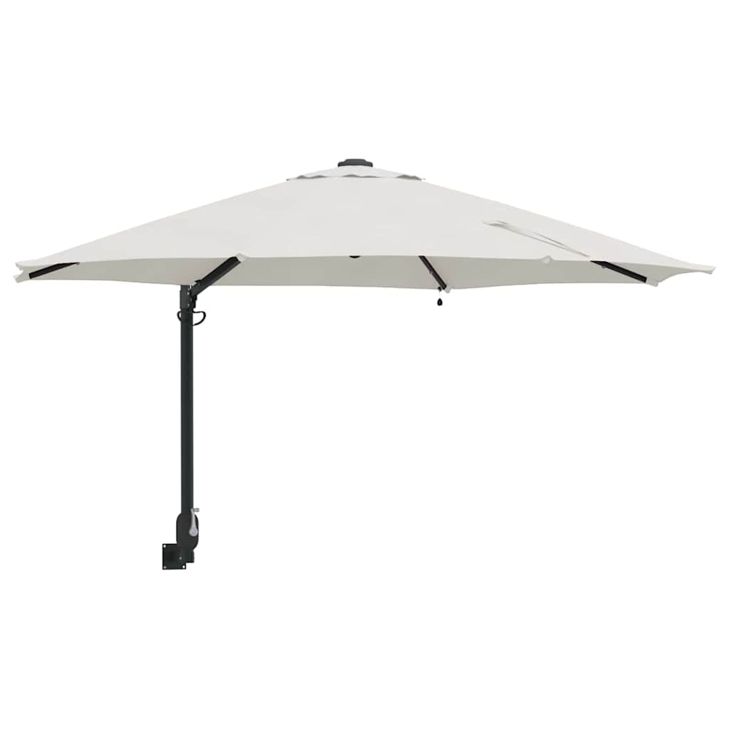 Garden Parasol Manual Beige and Black 248 x 248 x 148 cm