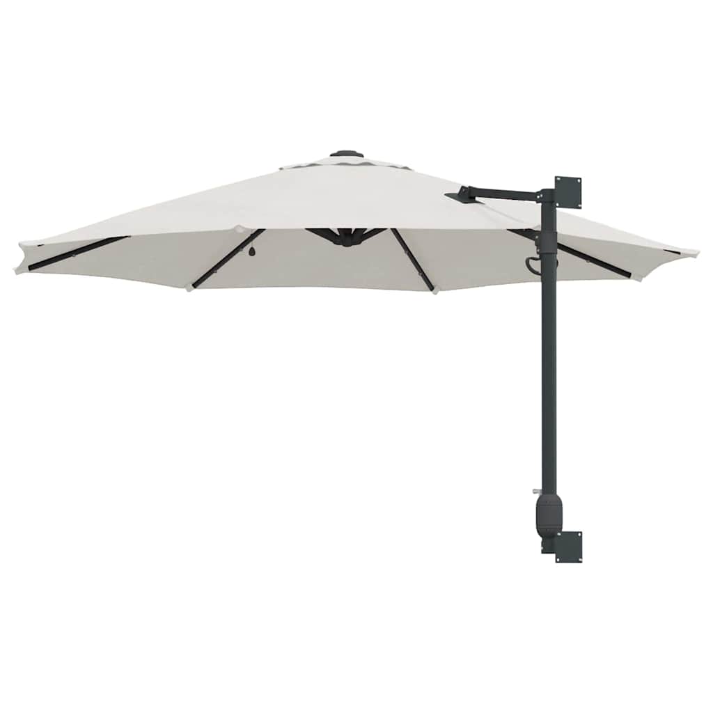Garden Parasol Manual Beige and Black 248 x 248 x 148 cm