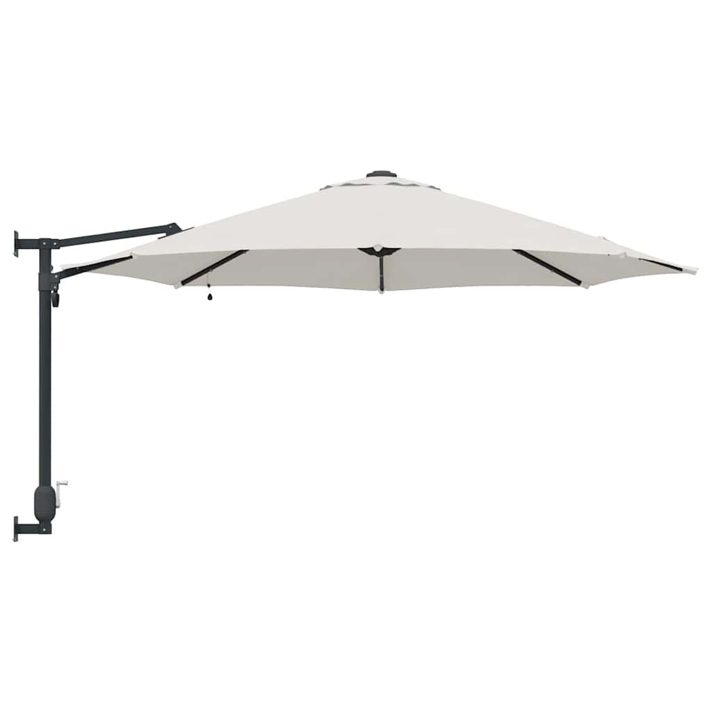 Garden Parasol Manual Beige and Black 248 x 248 x 148 cm
