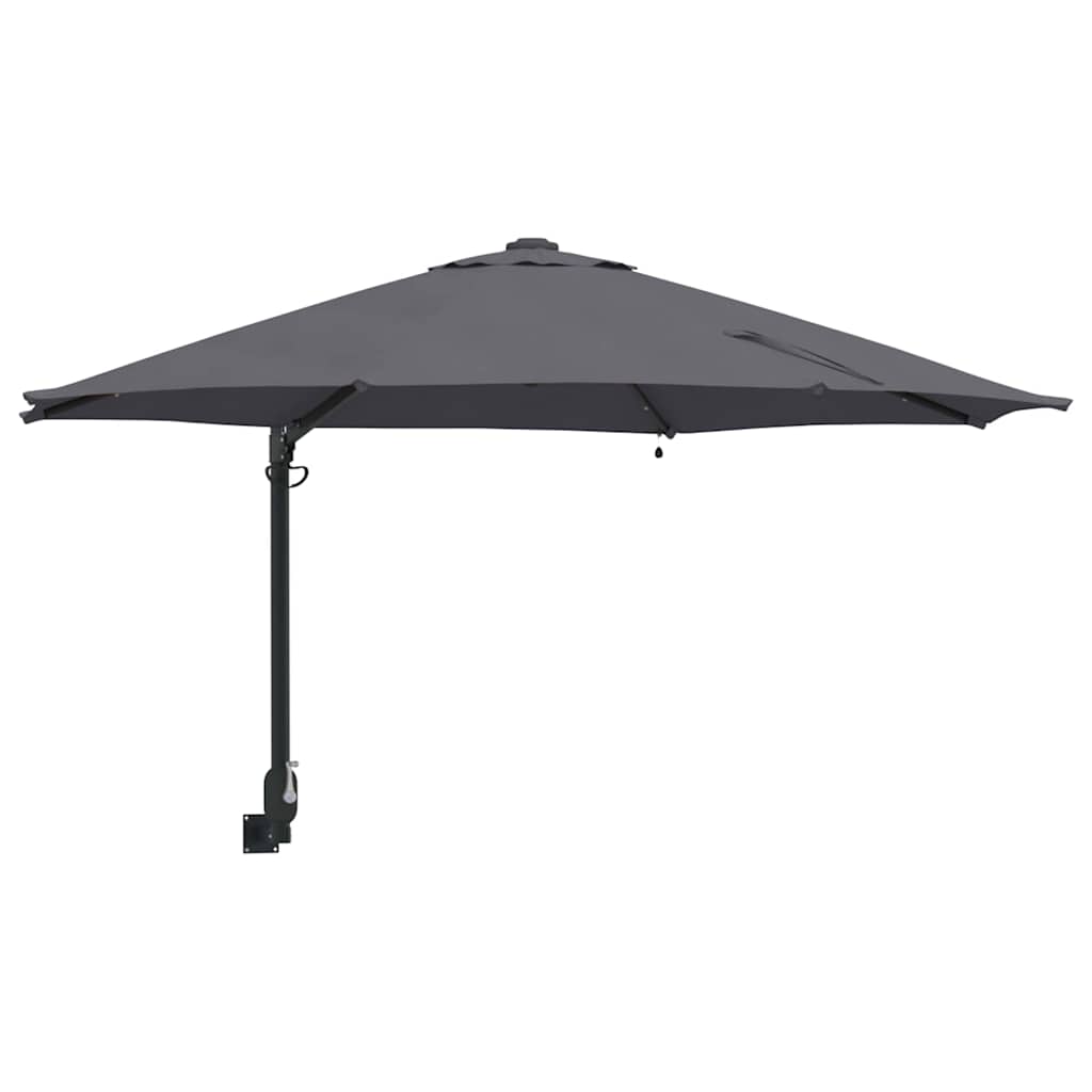 Garden Parasol Manual Anthracite and Black 248 x 248 x 148 cm