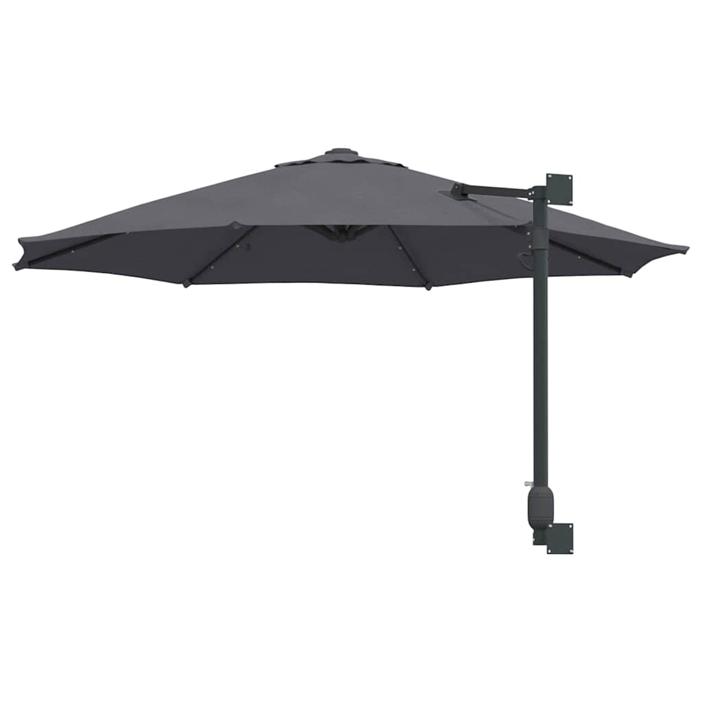 Garden Parasol Manual Anthracite and Black 248 x 248 x 148 cm
