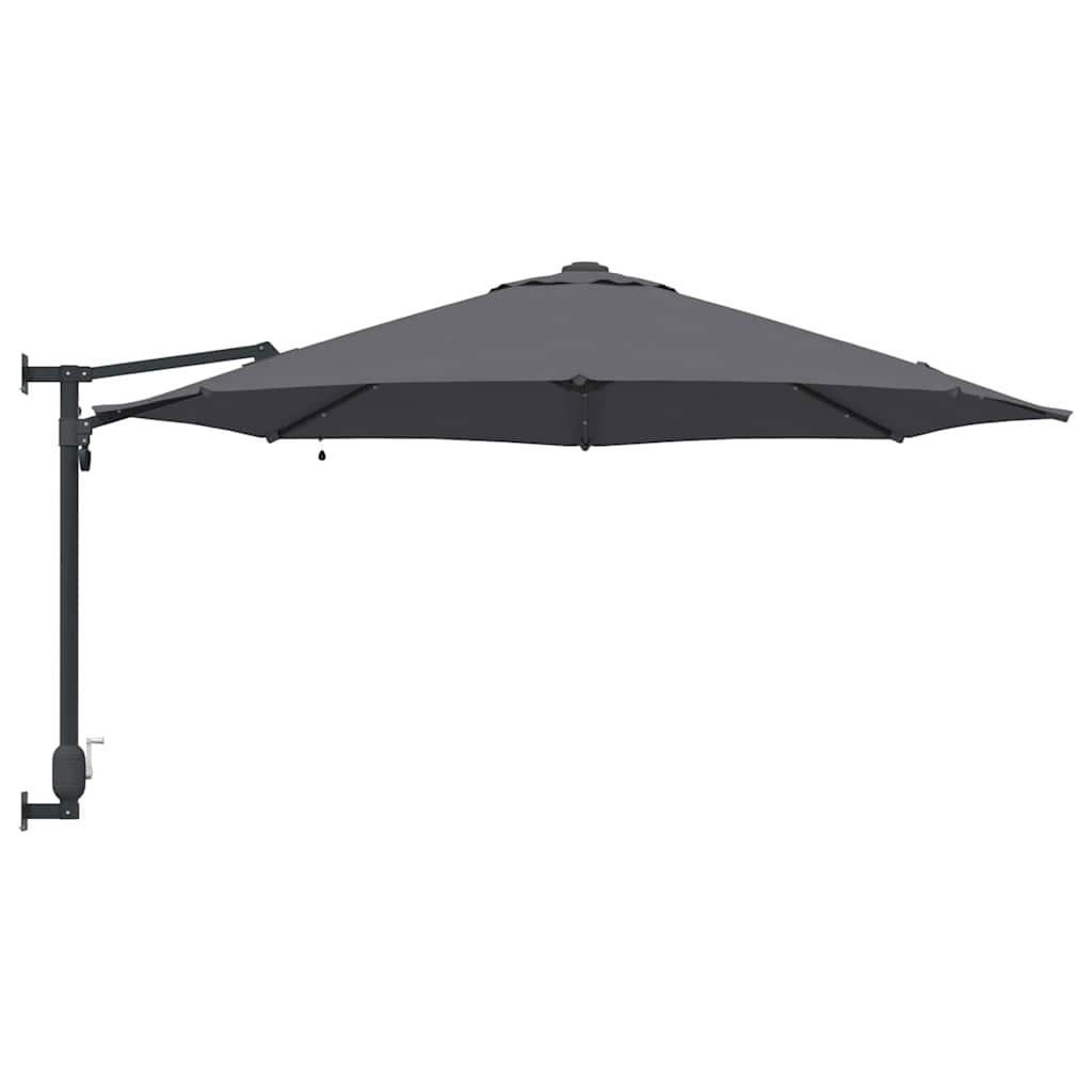 Garden Parasol Manual Anthracite and Black 248 x 248 x 148 cm