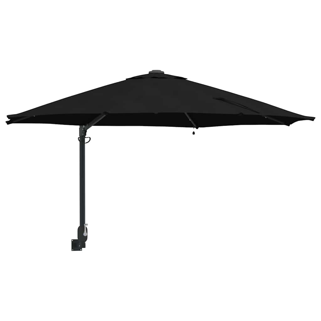 Garden Parasol Manual Black and Black 248 x 248 x 148 cm