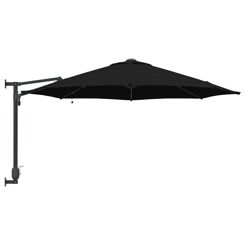 Garden Parasol Manual Black and Black 248 x 248 x 148 cm