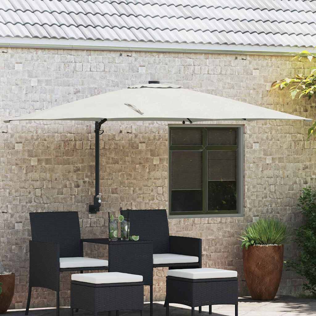 Garden Parasol Sand 248.5 x 247.5 x 160 cm Fabric