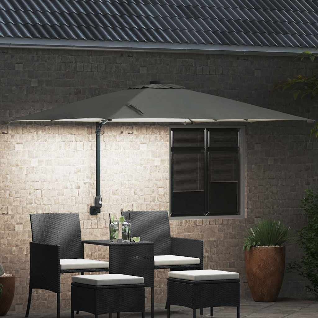 Garden Parasol Sand 248.5 x 247.5 x 160 cm Fabric