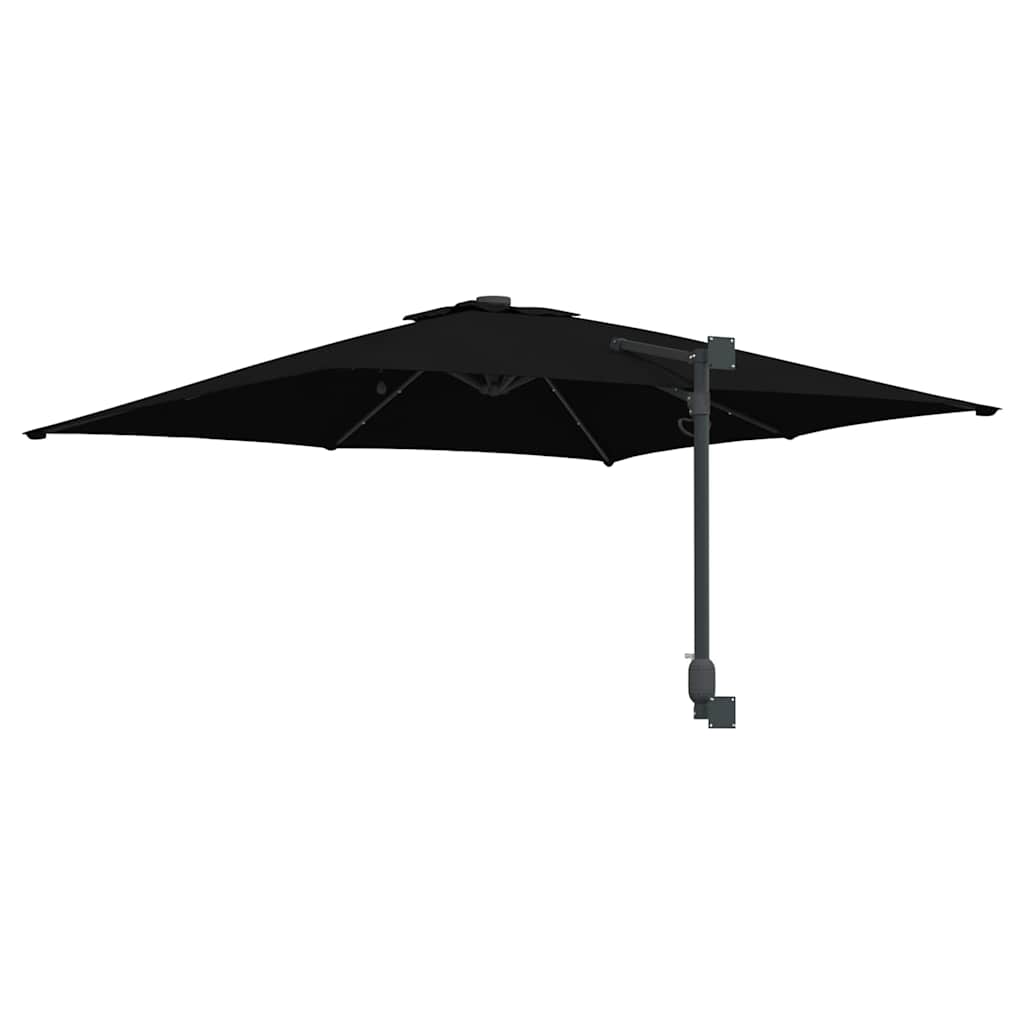 Garden Parasol Black 248.5 x 247.5 x 160 cm Fabric
