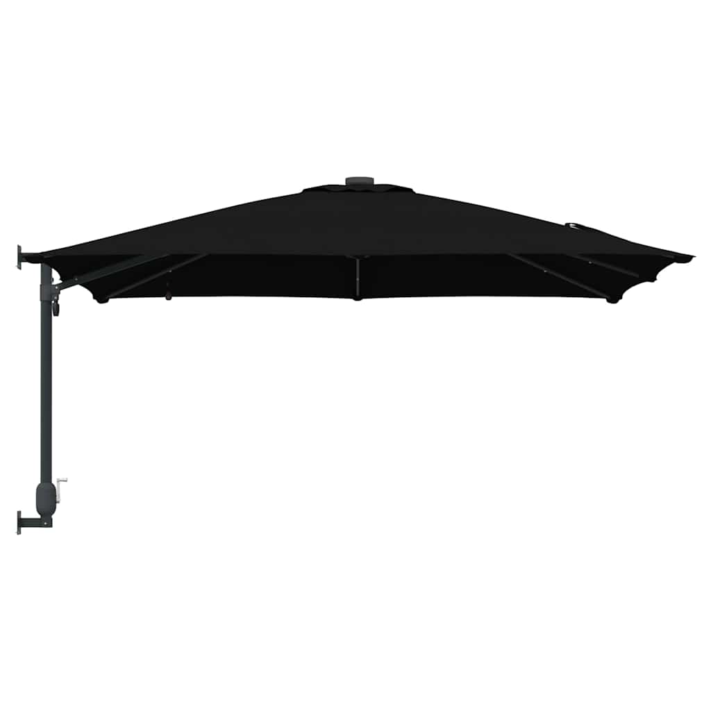 Garden Parasol Black 248.5 x 247.5 x 160 cm Fabric