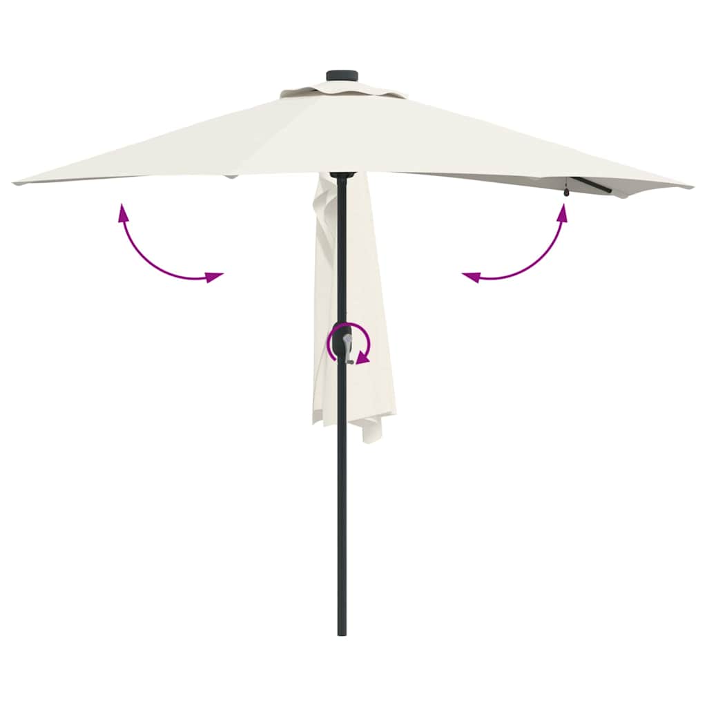 Garden Parasol Sand 294 x 150 x 223 cm Fabric