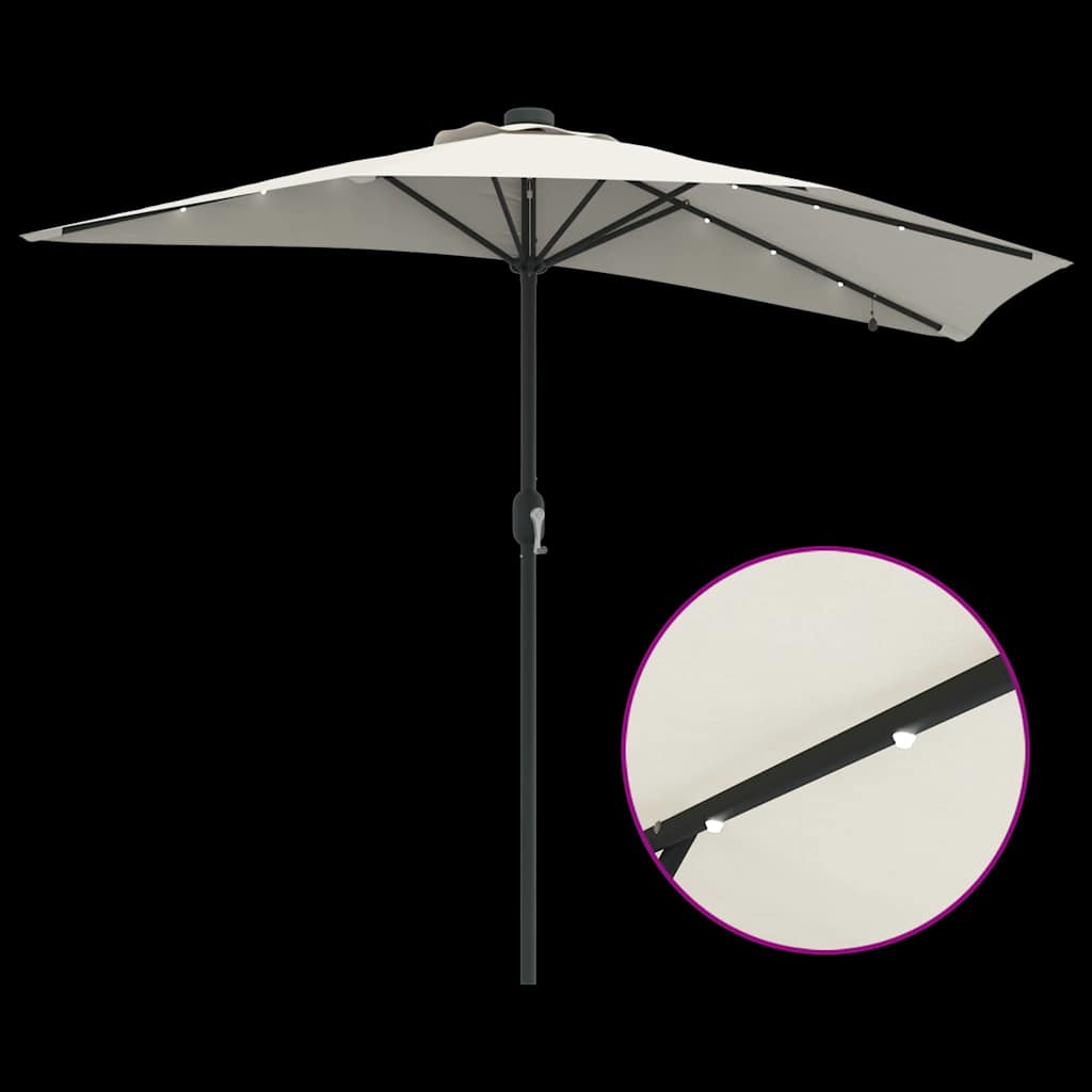 Garden Parasol Sand 294 x 150 x 223 cm Fabric