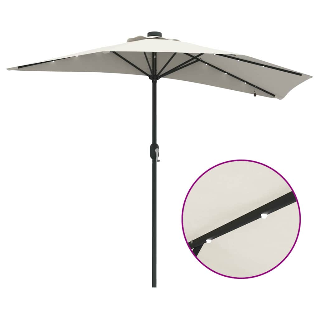 Garden Parasol Sand 294 x 150 x 223 cm Fabric