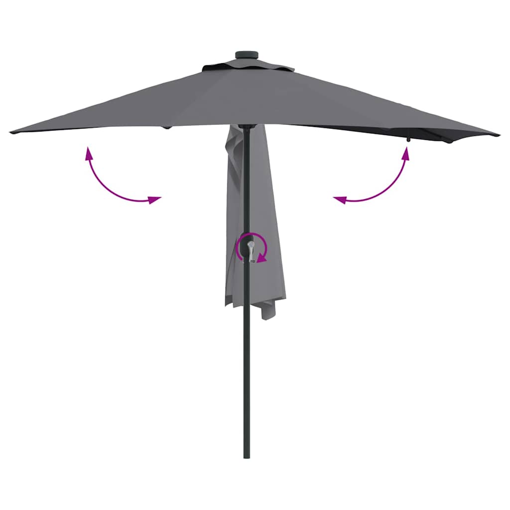 Garden Parasol Anthracite 294 x 150 x 223 cm Fabric