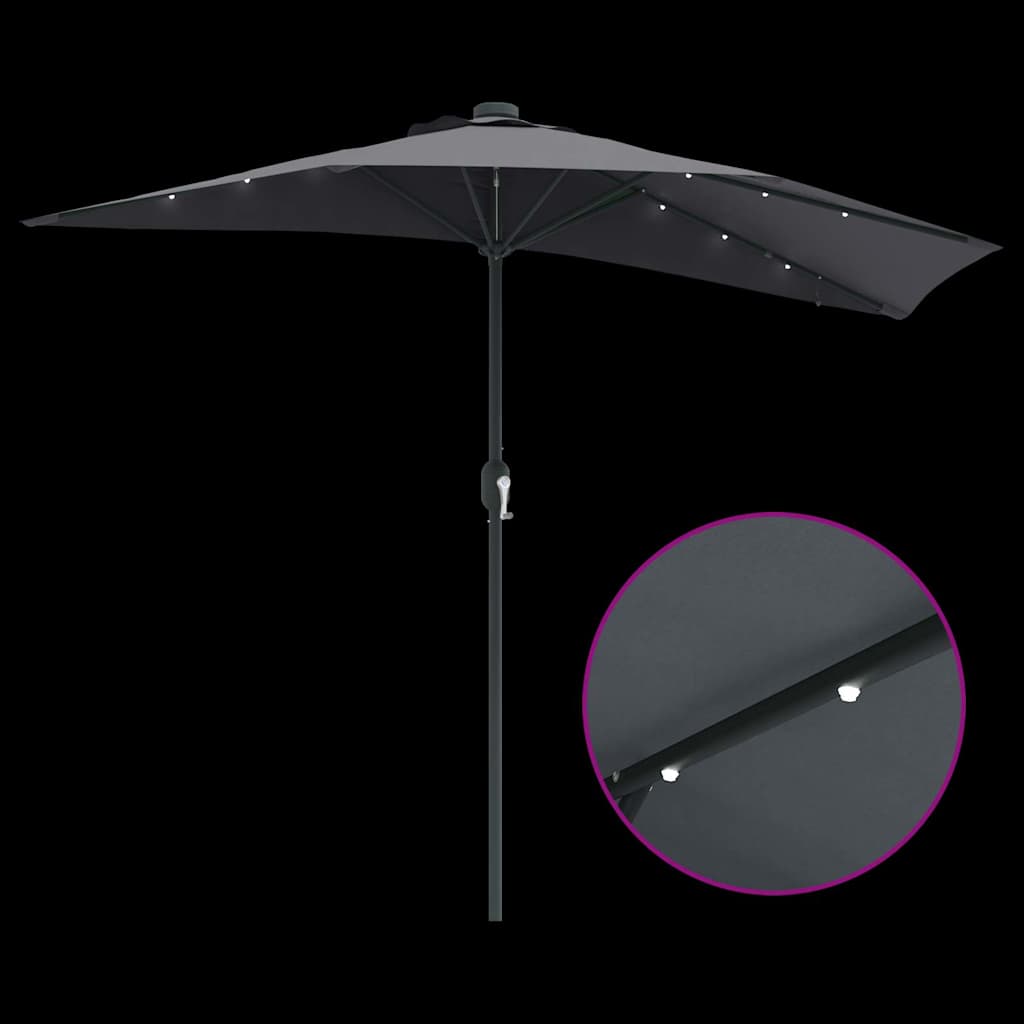 Garden Parasol Anthracite 294 x 150 x 223 cm Fabric