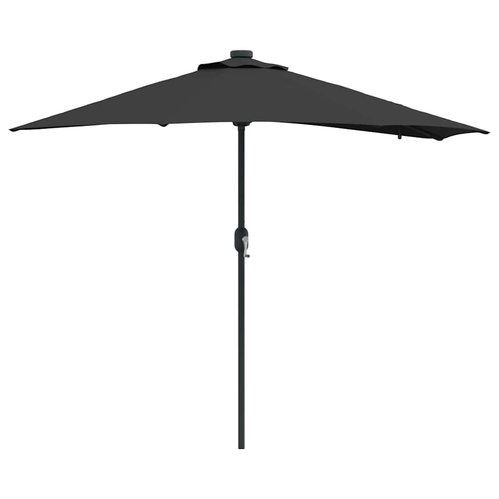 Garden Parasol Black 294 x 150 x 223 cm Fabric