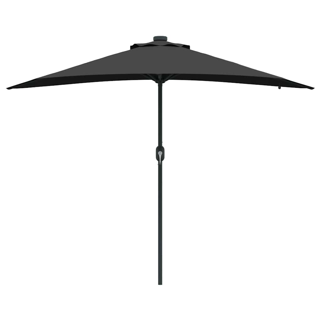 Garden Parasol Black 294 x 150 x 223 cm Fabric