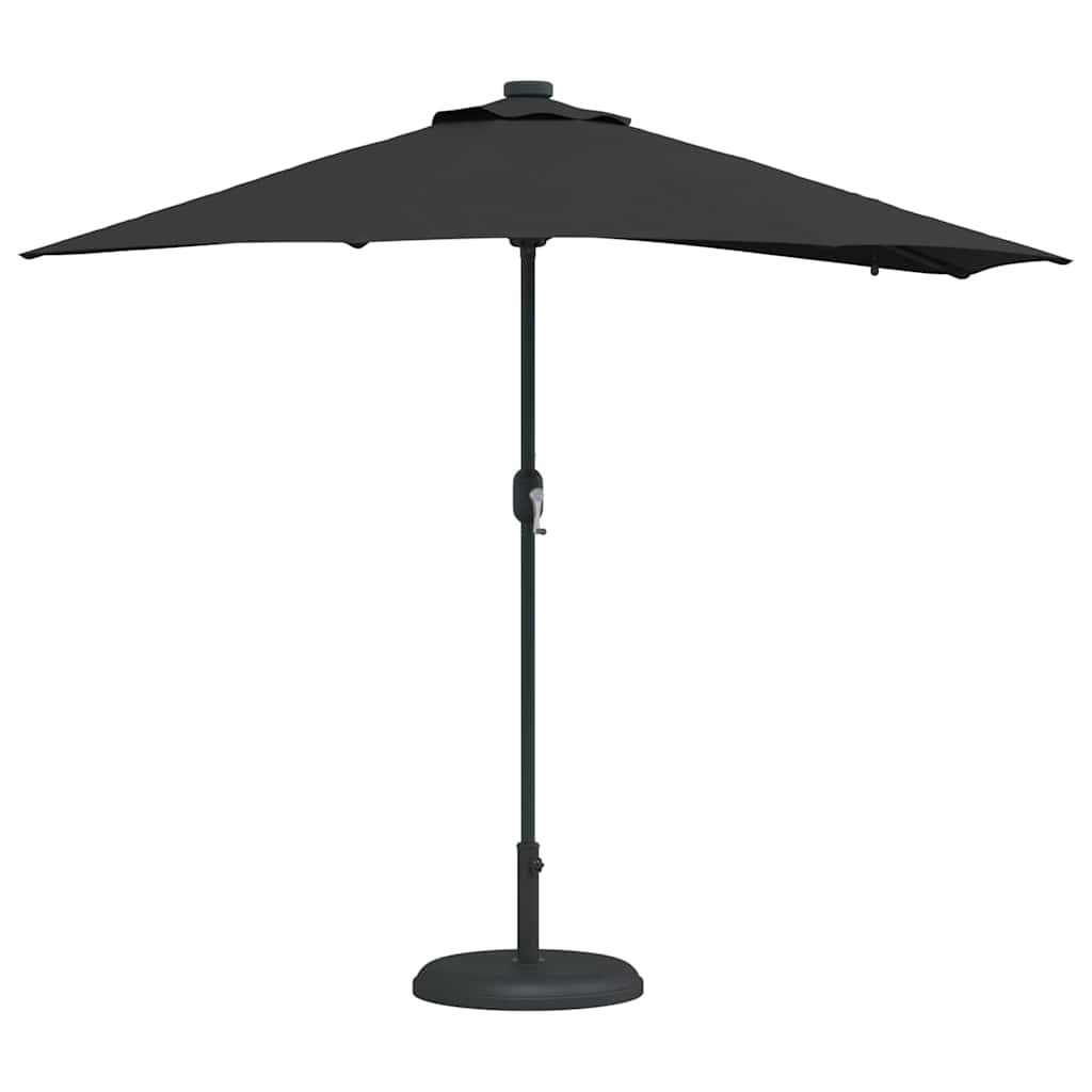 Garden Parasol Black 294 x 150 x 223 cm Fabric
