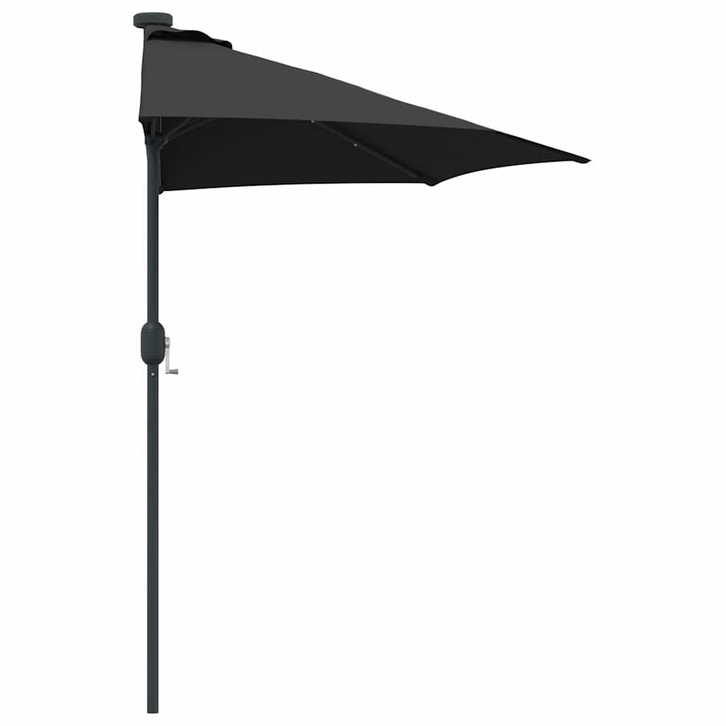 Garden Parasol Black 294 x 150 x 223 cm Fabric