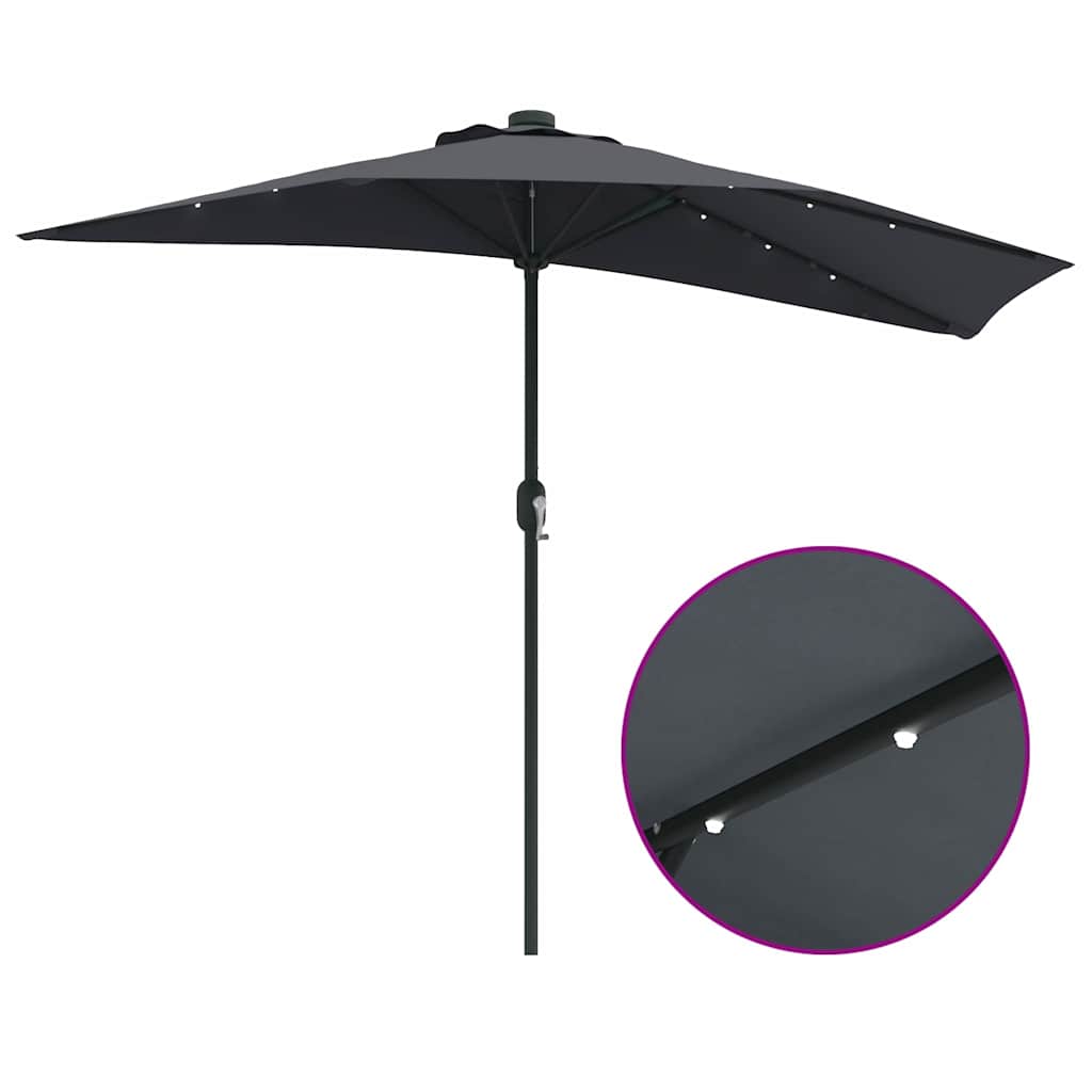 Garden Parasol Anthracite 294 x 150 x 224 cm Fabric