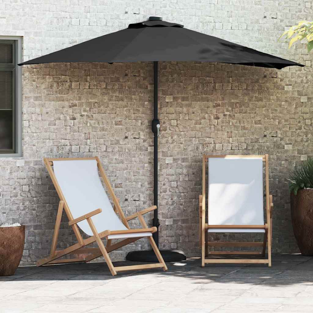 Garden Parasol Black 294 x 150 x 224 cm Fabric
