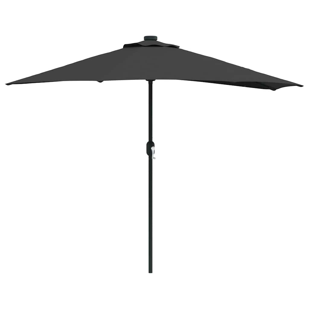 Garden Parasol Black 294 x 150 x 224 cm Fabric