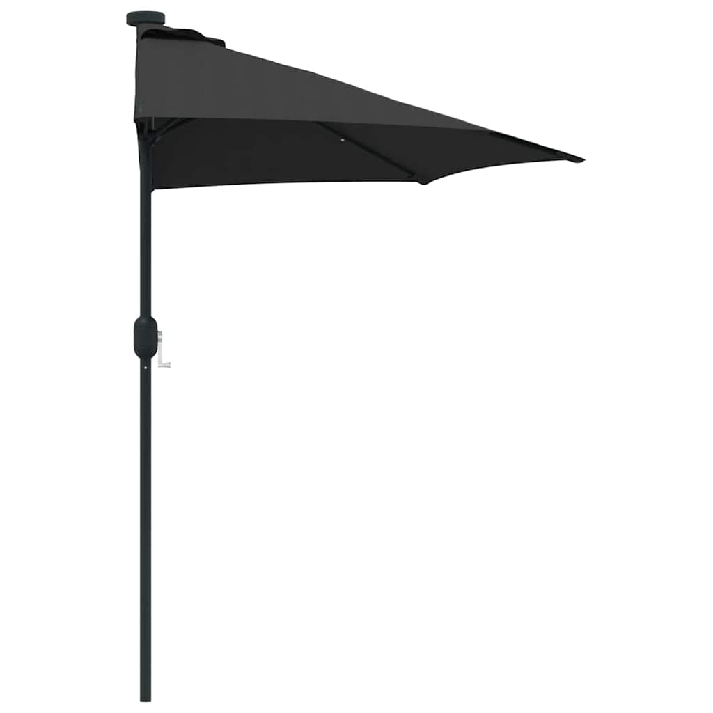 Garden Parasol Black 294 x 150 x 224 cm Fabric