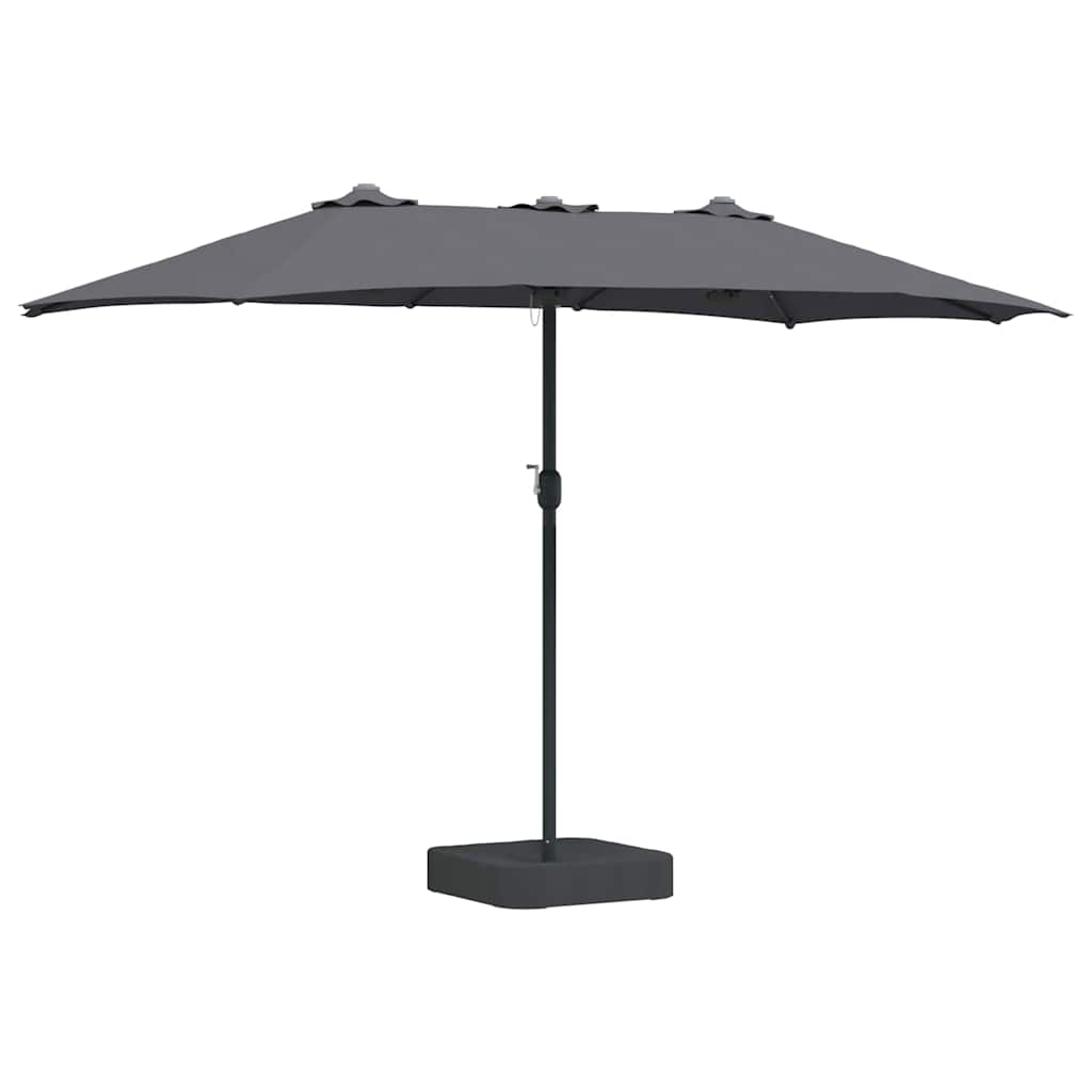 Garden Parasol Anthracite 385 x 209 x 244 cm Fabric