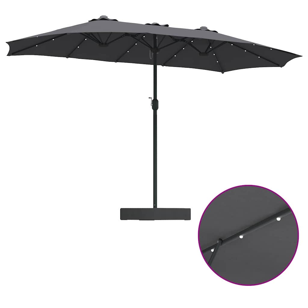 Garden Parasol Anthracite 385 x 209 x 244 cm Fabric