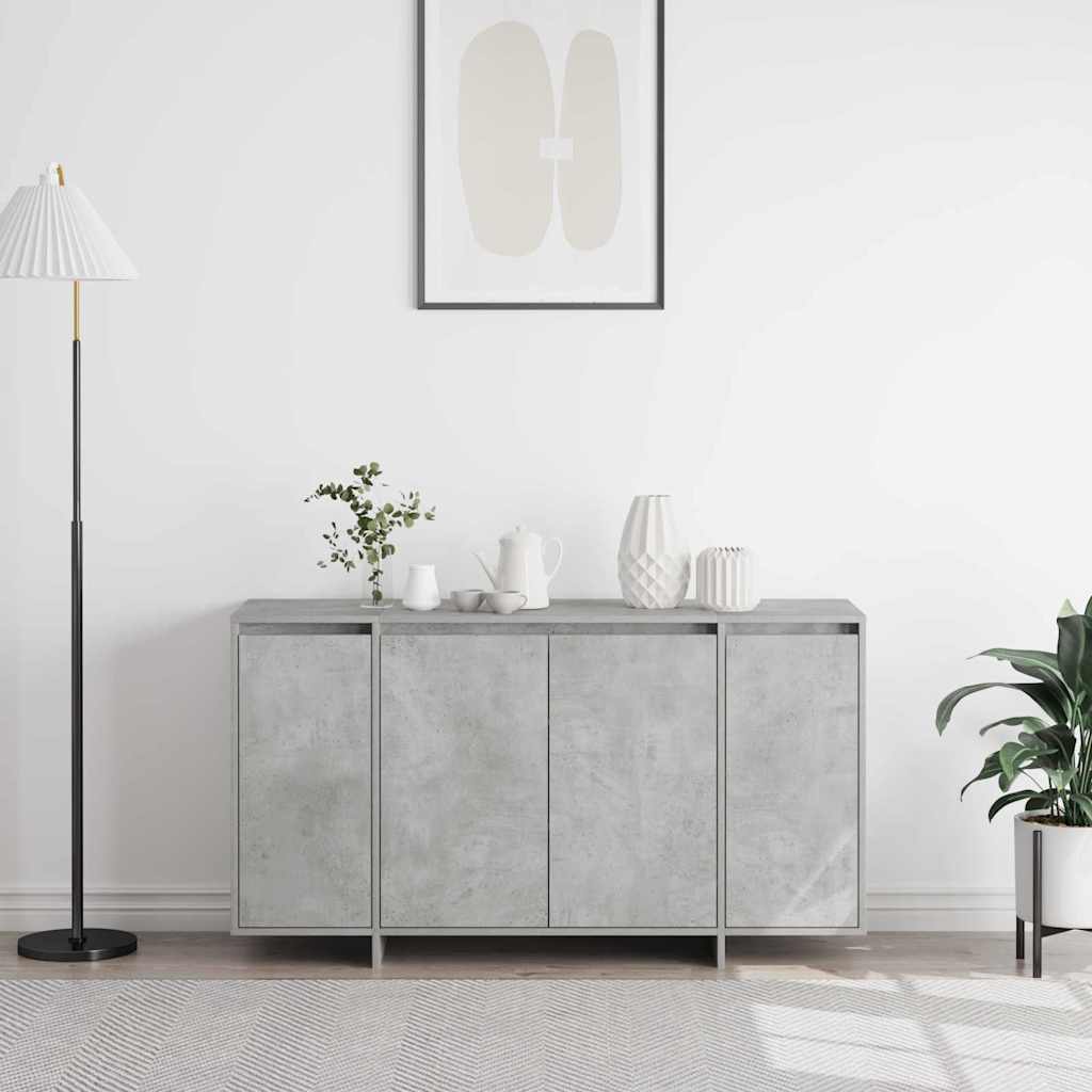 Sideboard Concrete grey 135 x 41 x 69 cm Engineered wood