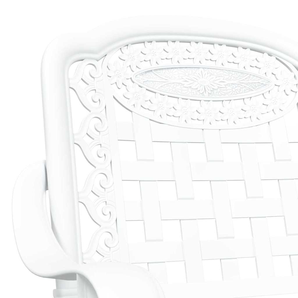 Garden Chair 2 pcs White 55 x 56.5 x 91cm Aluminium