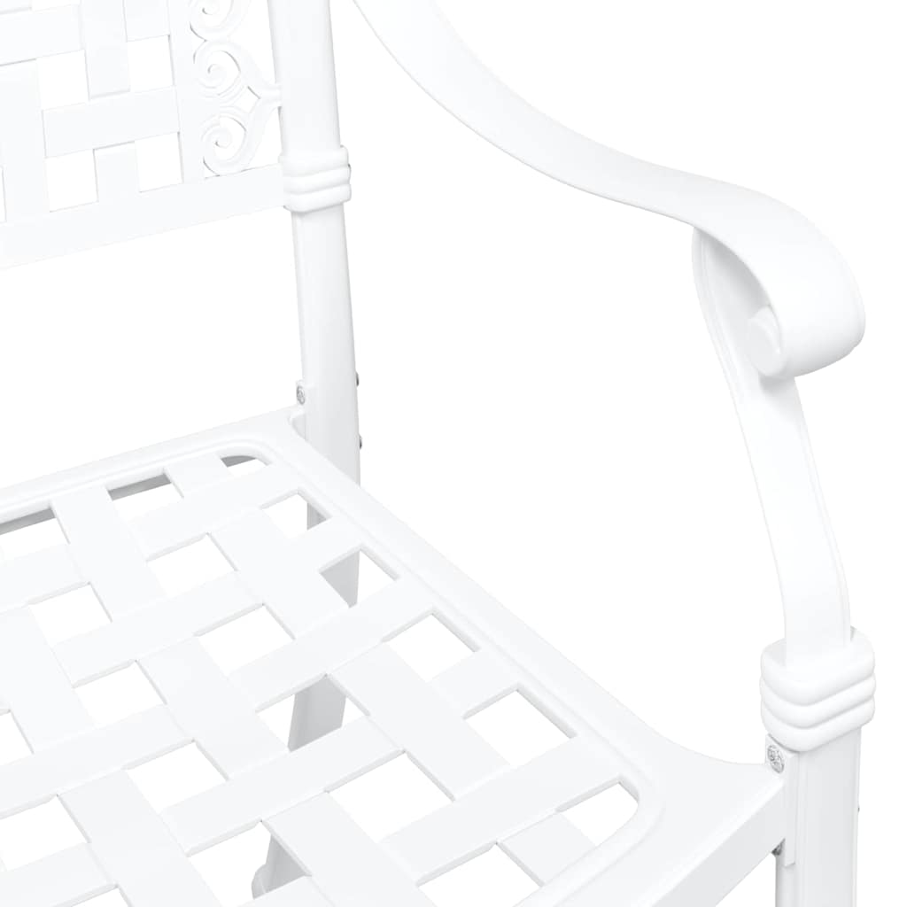 Garden Chair 2 pcs White 55 x 56.5 x 91cm Aluminium