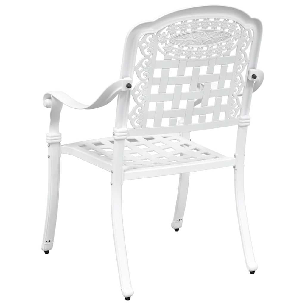 Garden Chair 2 pcs White 55 x 56.5 x 91cm Aluminium