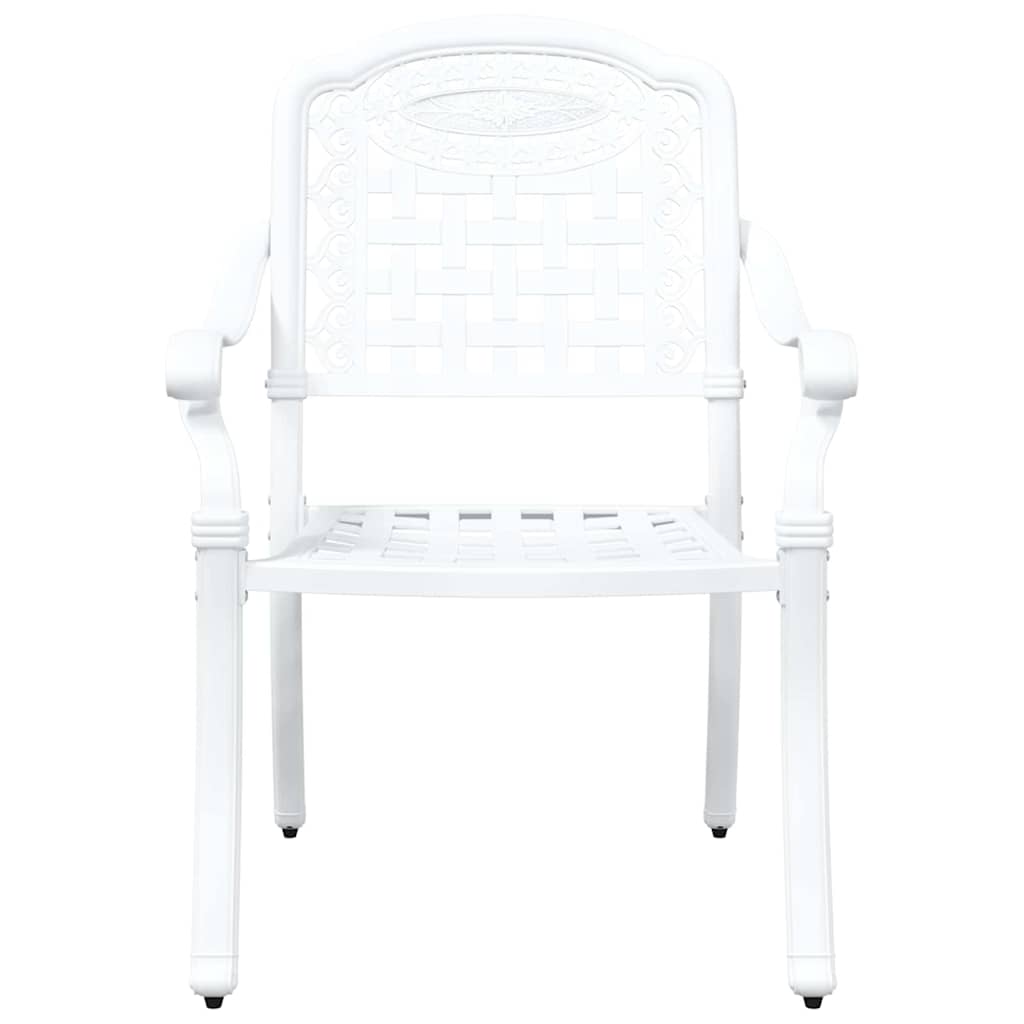 Garden Chair 2 pcs White 55 x 56.5 x 91cm Aluminium