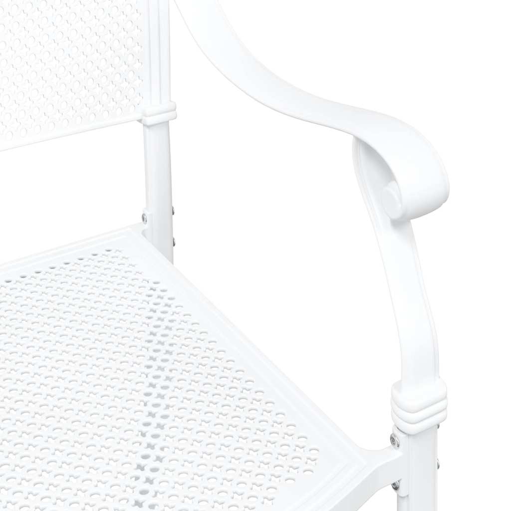 Garden Chair 2 pcs White 55 x 56.5 x 91cm Aluminium