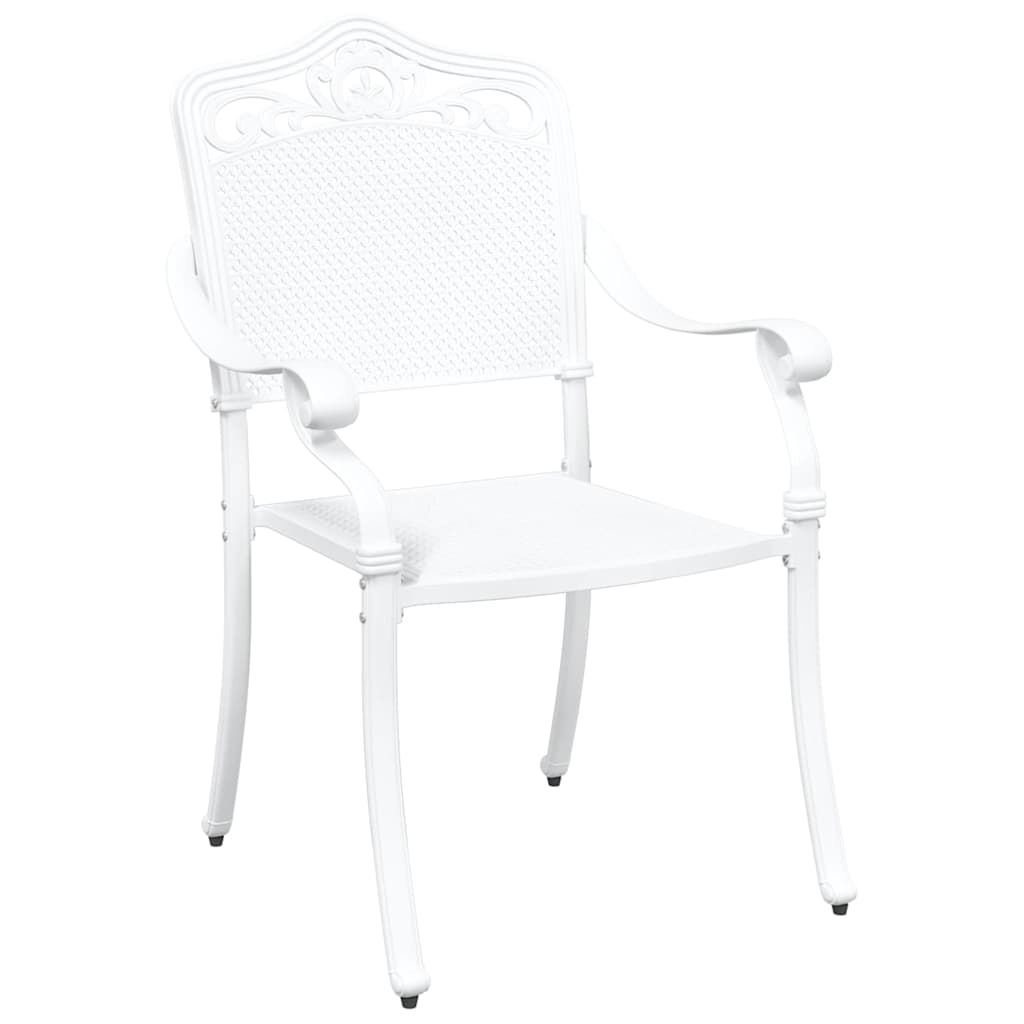 Garden Chair 2 pcs White 55 x 56.5 x 91cm Aluminium