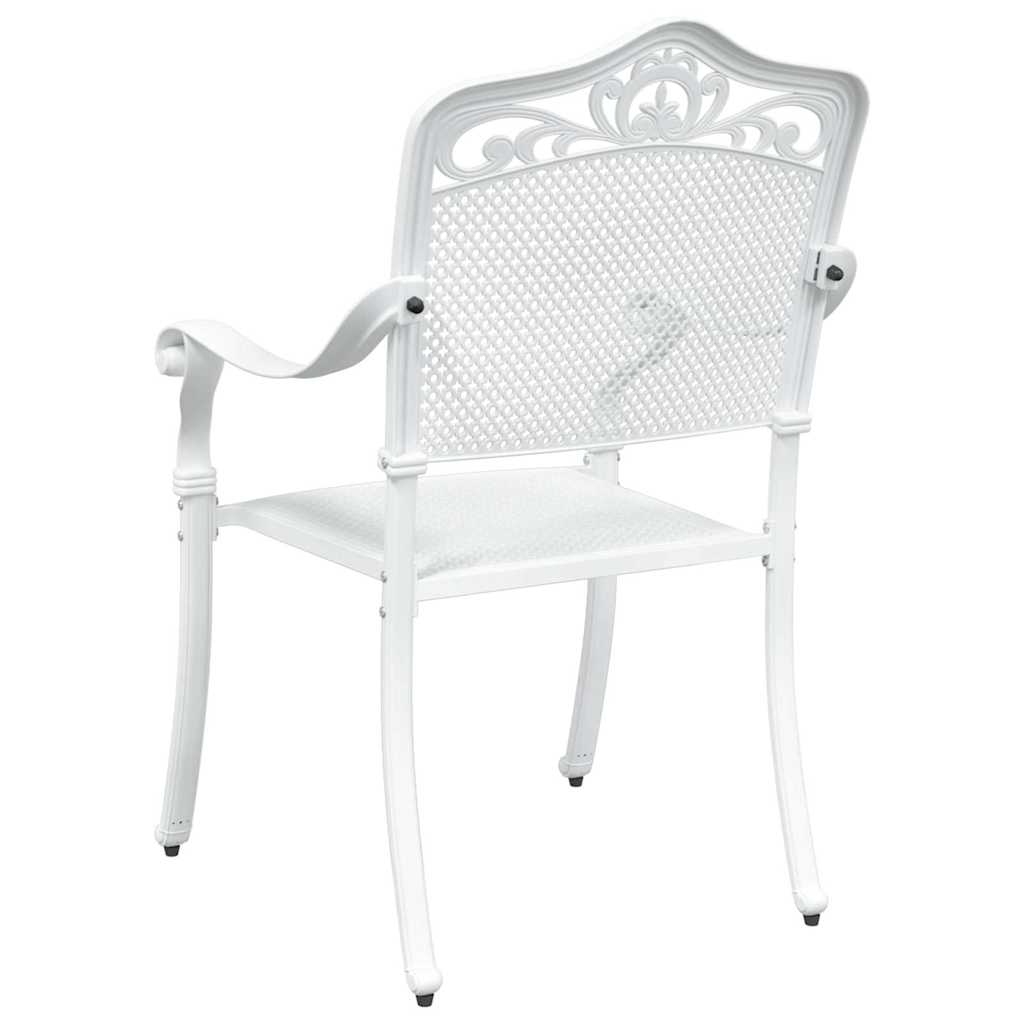Garden Chair 2 pcs White 55 x 56.5 x 91cm Aluminium