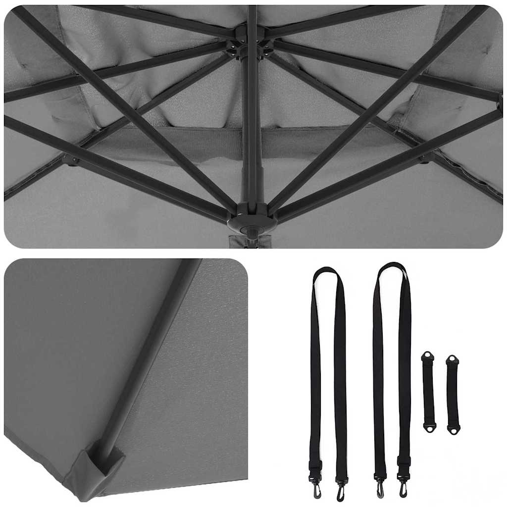 Roma Umbrella Anthracite 286 x 285 x 265 cm