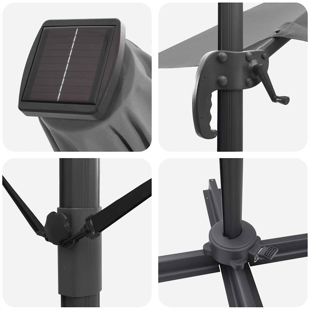 Cantilever Roma Parasol Anthracite and Black 352 x 251 x 265 cm