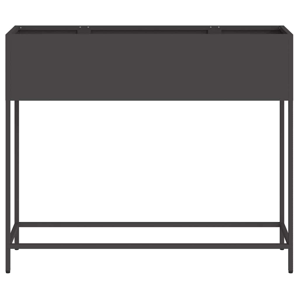Raised Garden Planter Black 100 x 26 x 82 cm Steel