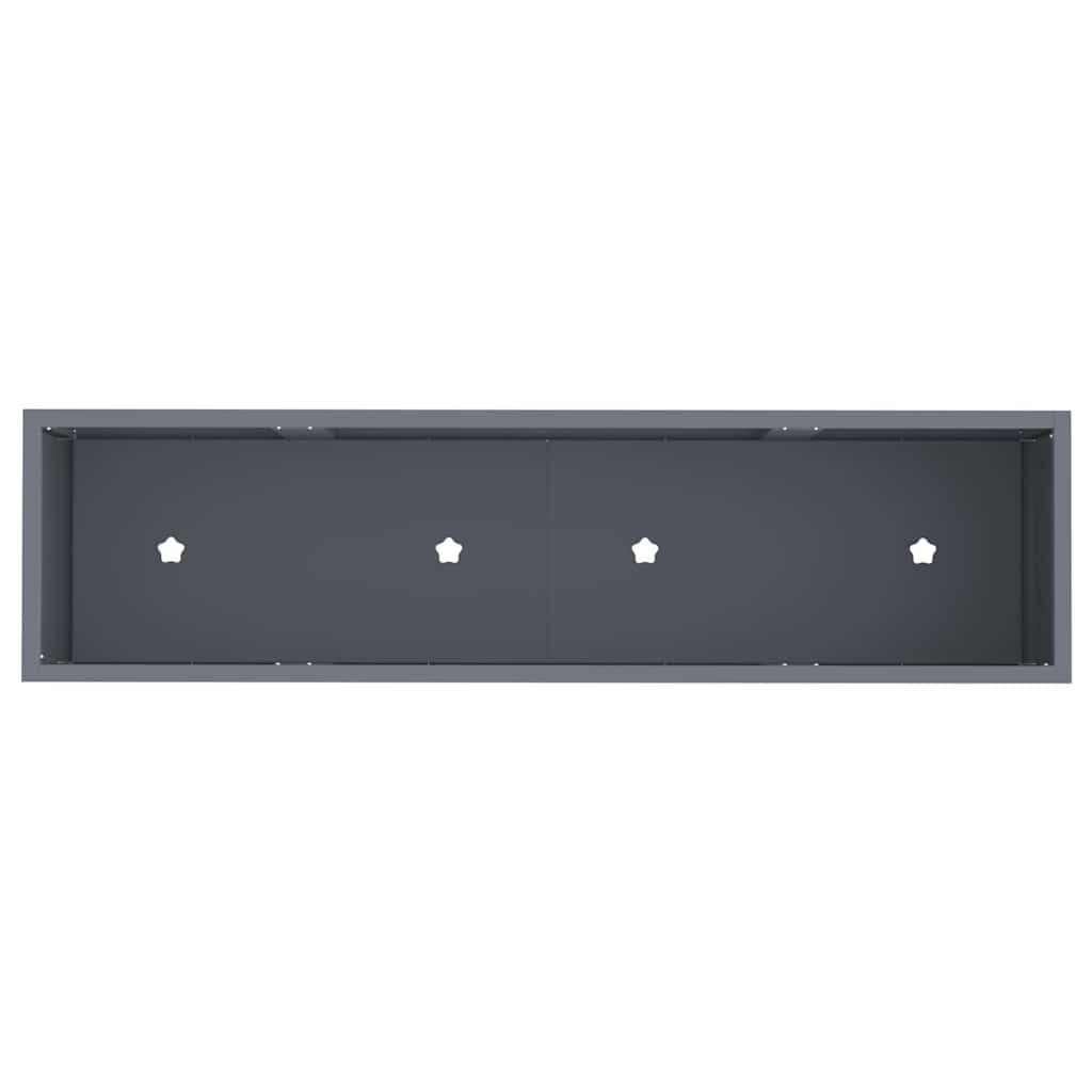 Raised Garden Planter Anthracite 100 x 26 x 82 cm Steel