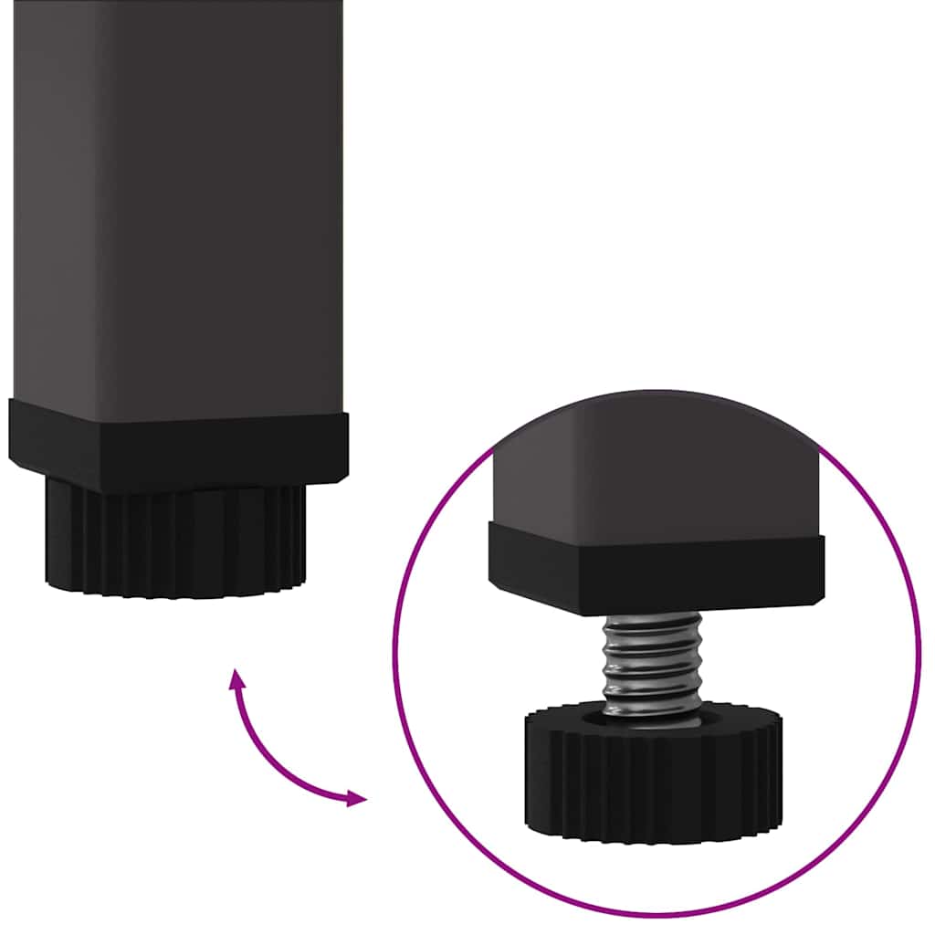 Raised Garden Planter Black 60 x 26 x 45 cm Steel