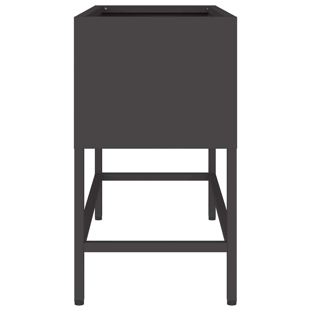 Raised Garden Planter Black 60 x 26 x 45 cm Steel